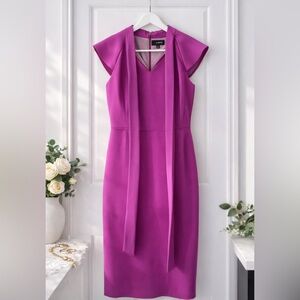 J.Crew Magenta Sheath Dress Size 10 Wedding Guest Cocktail